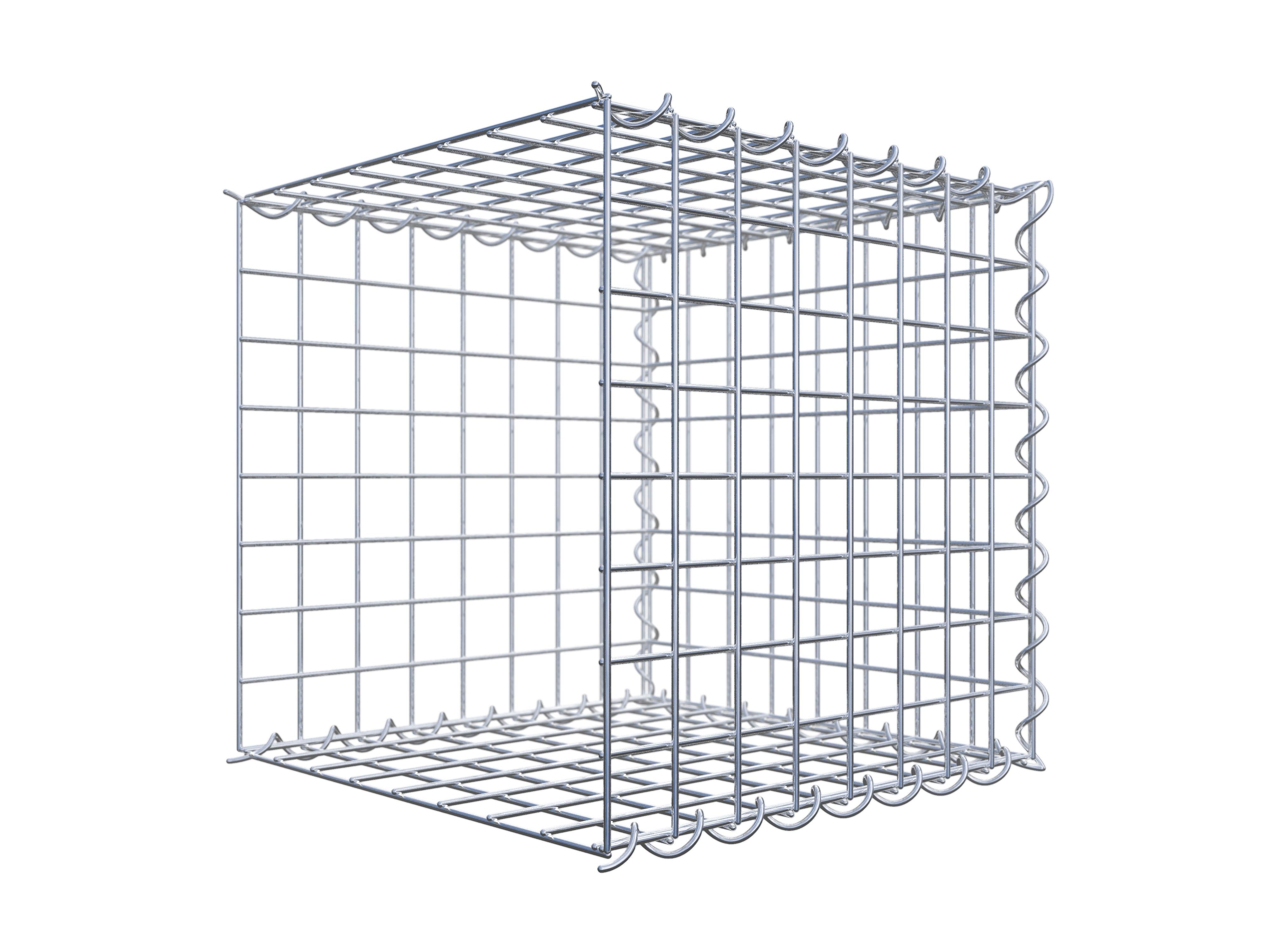Gabião tipo 2 40 cm x 40 cm x 40 cm (C x A x P), malhagem 5 cm x 5 cm, espiral