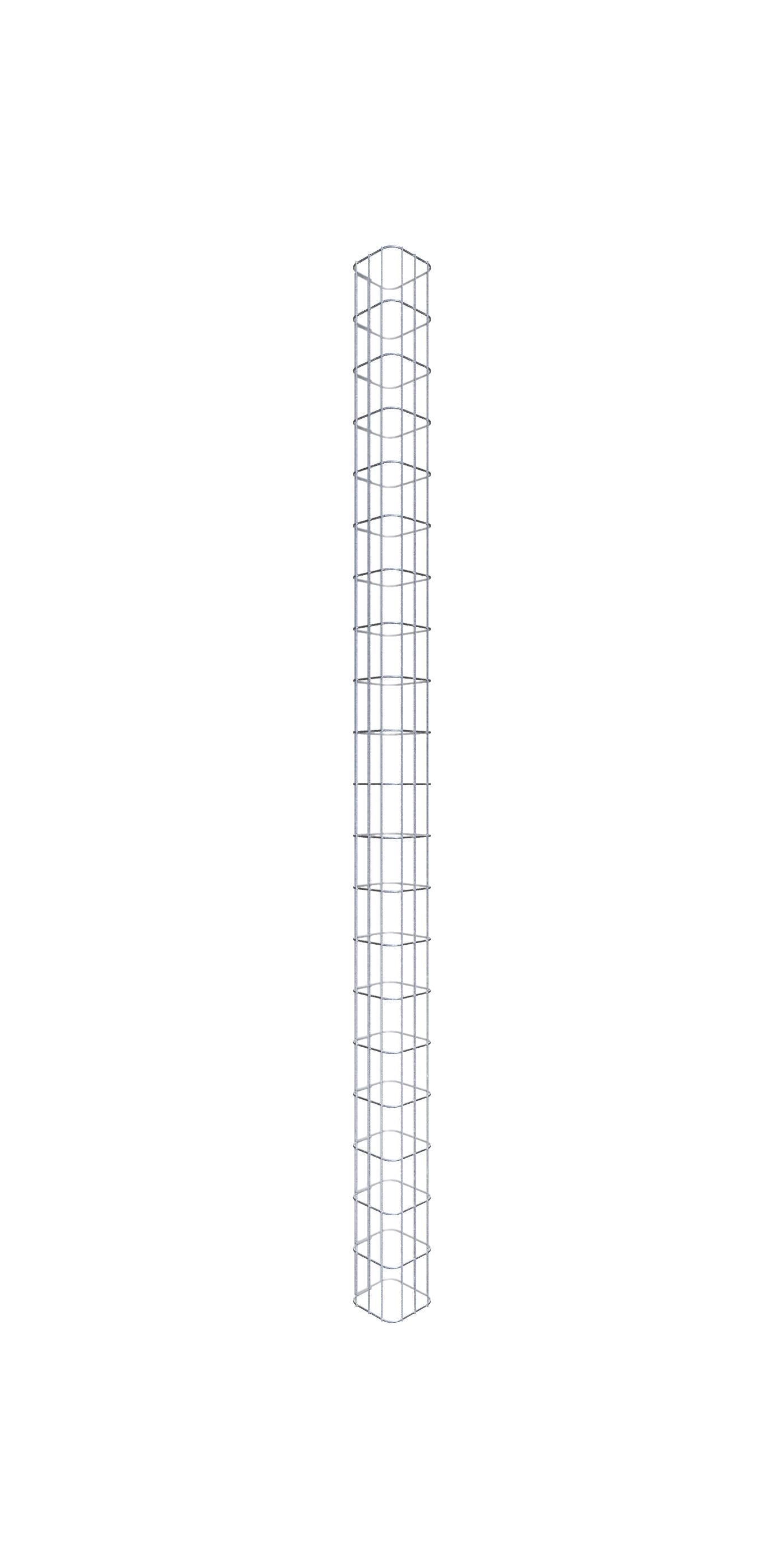 Gabionensäule eckig feuerverzinkt, 17 cm x 17 cm, 200 cm Höhe, MW 5 cm x 10 cm