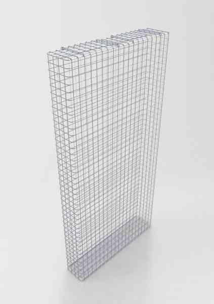 Gabion hot-dip galvanized 102 cm x 202 cm x 22 cm, mesh size 5 cm x 5 cm, fully welded