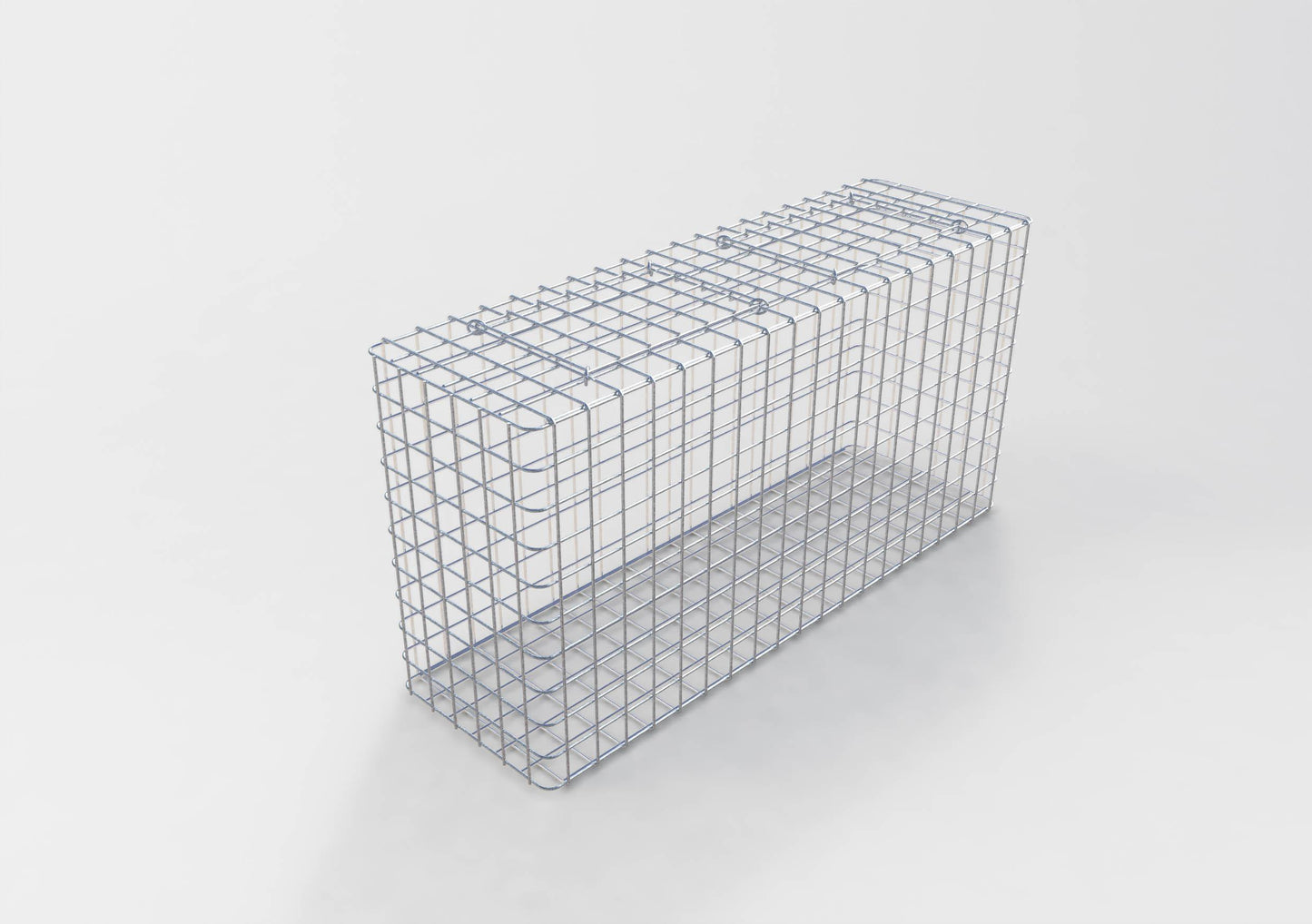 Gabion galvanisé à chaud 102 cm x 52 cm x 22 cm, mailles 5 cm x 5 cm, entièrement soudé