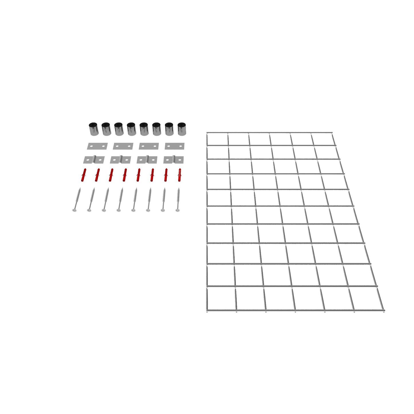 Rejilla decorativa/enrejado (incluido material de montaje) tamaño de malla 5 x 5 cm