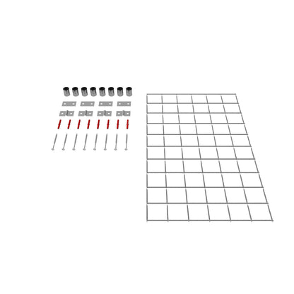 Rejilla decorativa/enrejado (incluido material de montaje) tamaño de malla 5 x 5 cm