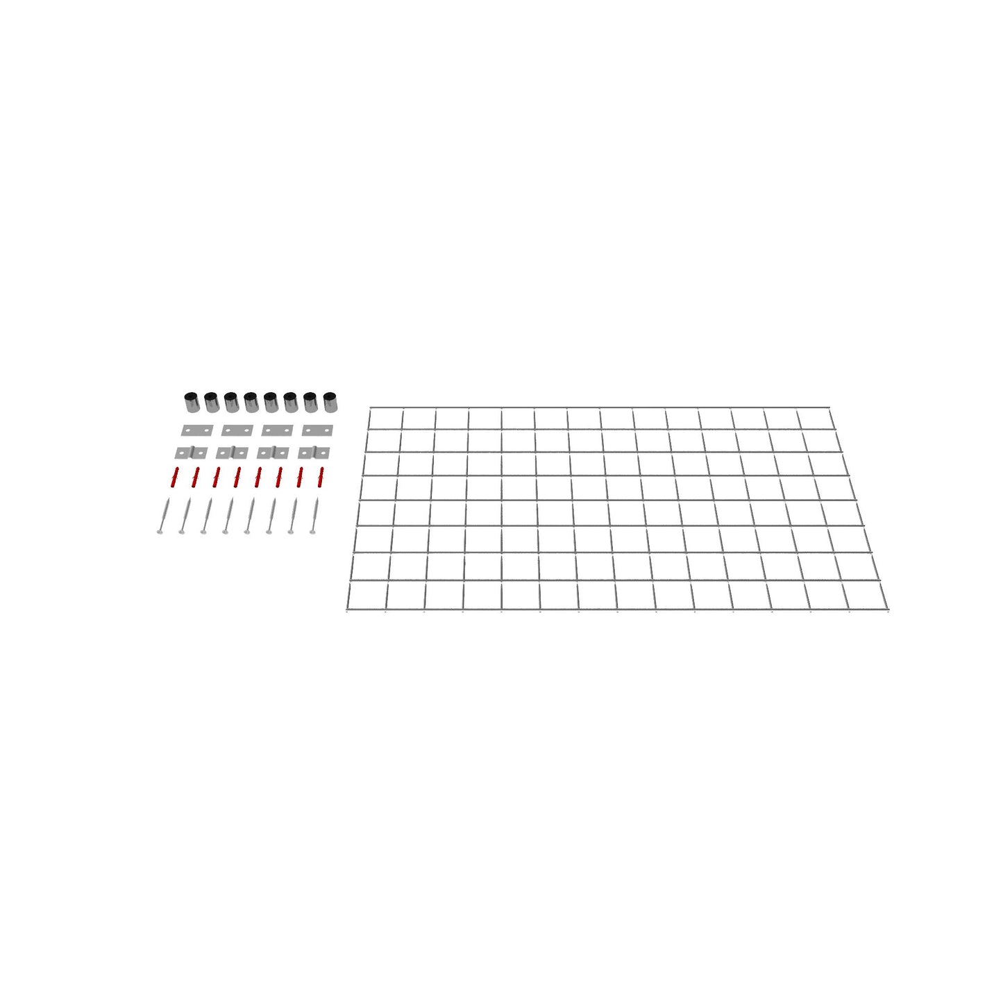 Rejilla decorativa/enrejado (incluido material de montaje) tamaño de malla 5 x 5 cm