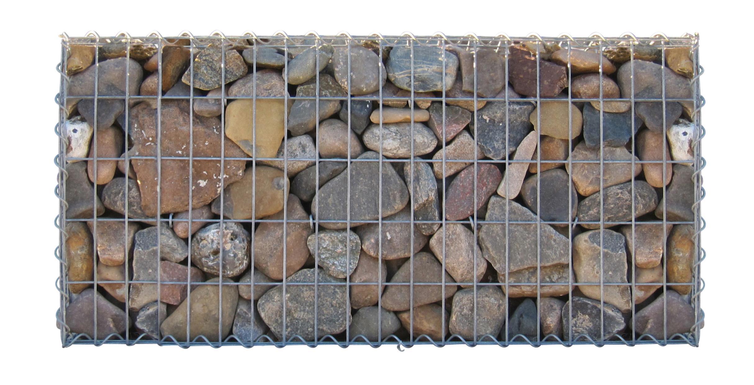 Gabion 50 cm x 50 cm x 50 cm (L x H x D), maskestørrelse 5 cm x 10 cm, spiral