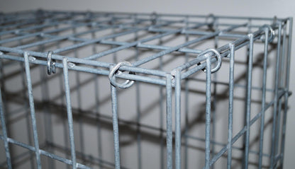 Gabion 100 cm x 100 cm x 40 cm (L x H x P), mailles 5 cm x 5 cm, anneau en C