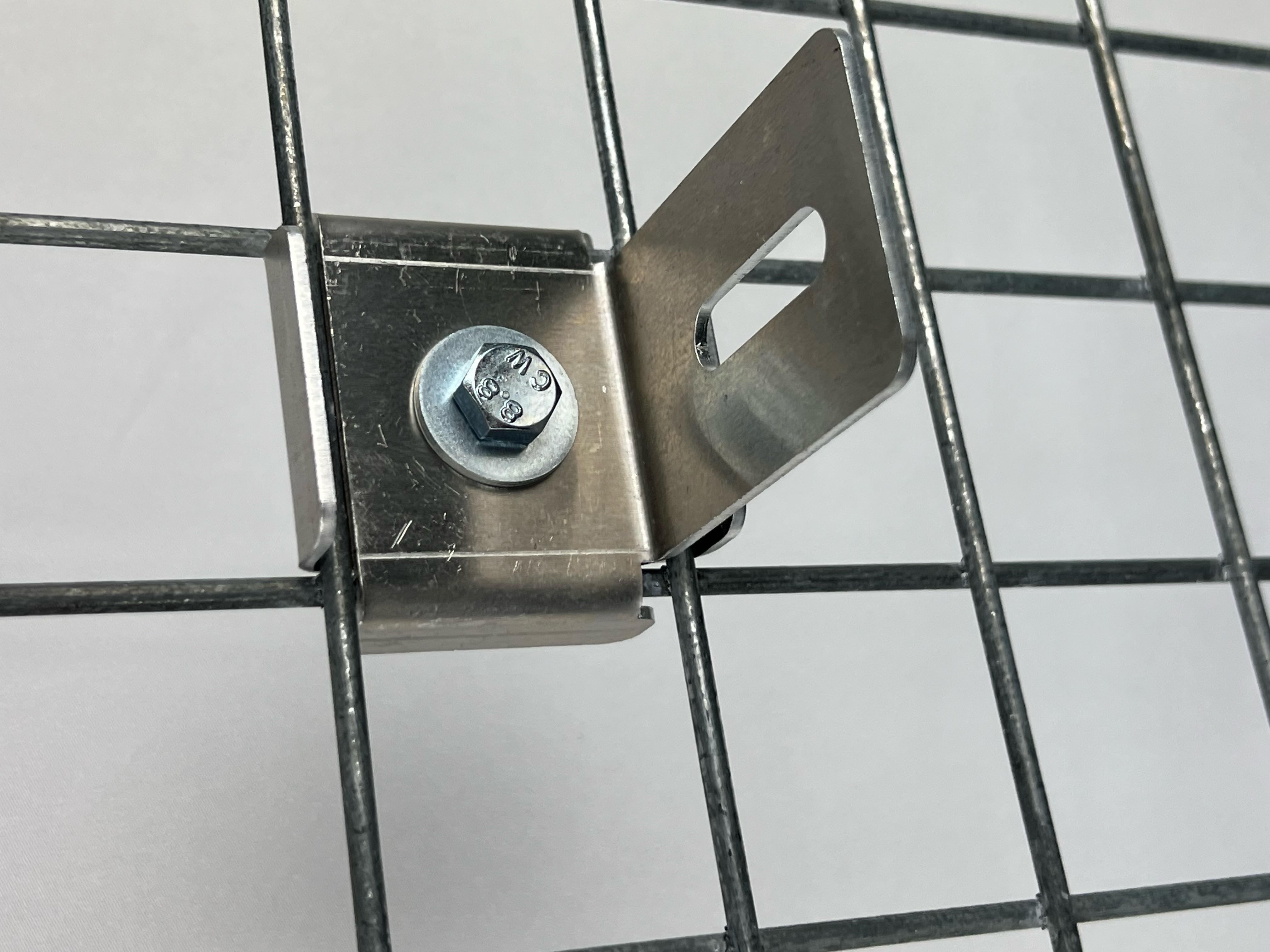 Set di 2 CLAMPS con supporto per recinzione 5 x 5 Gabion, alluminio