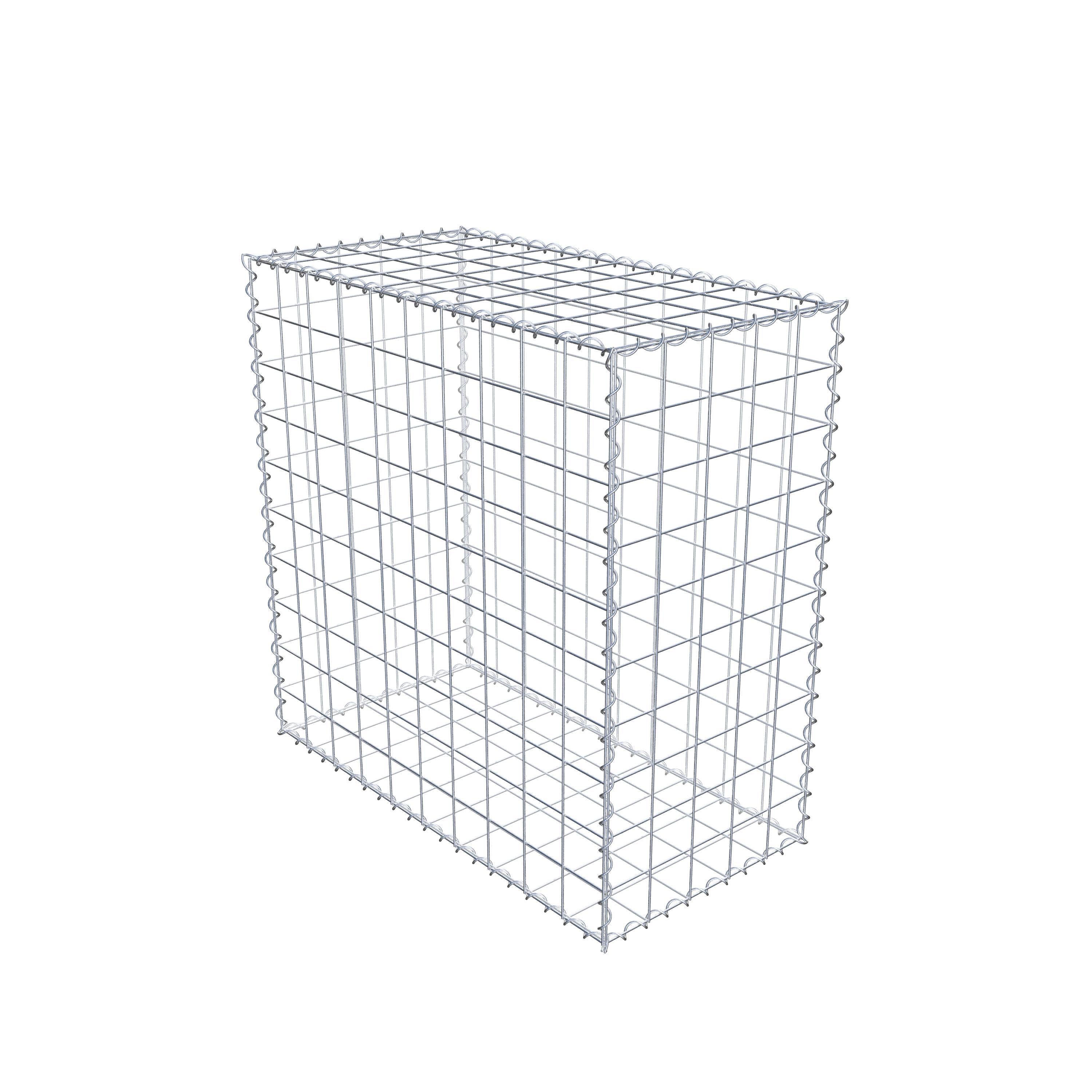 Sats med 2 gabioner 100 cm x 100 cm x 50 cm (L x H x D), maskstorlek 10 x 10 cm, spiral