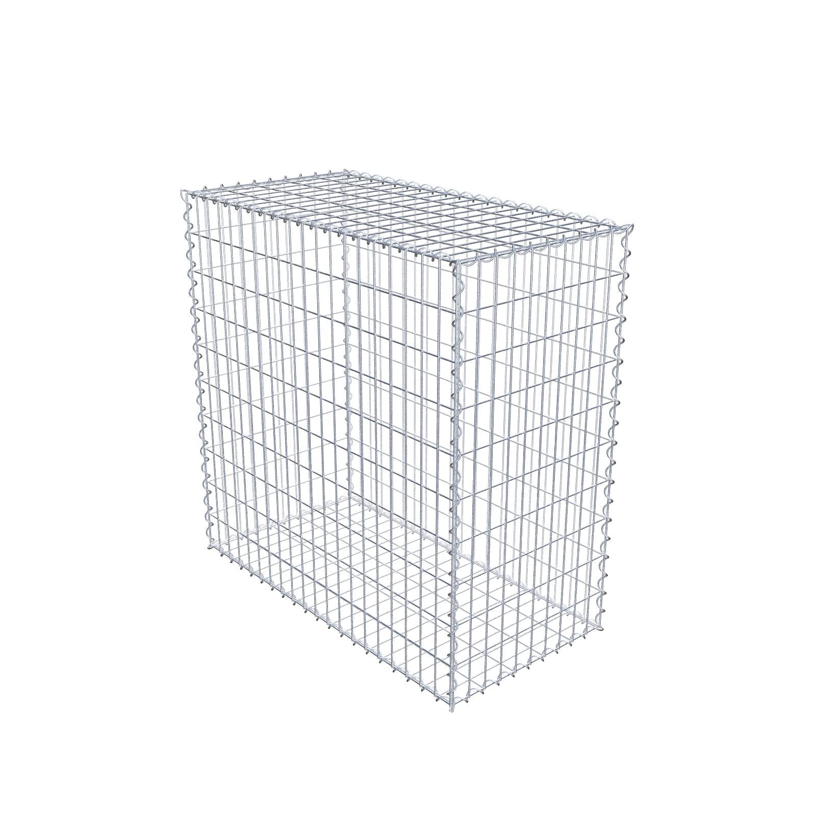 Sats med 2 gabioner 100 cm x 100 cm x 50 cm (L x H x D), maskstorlek 5 x 10 cm, spiral
