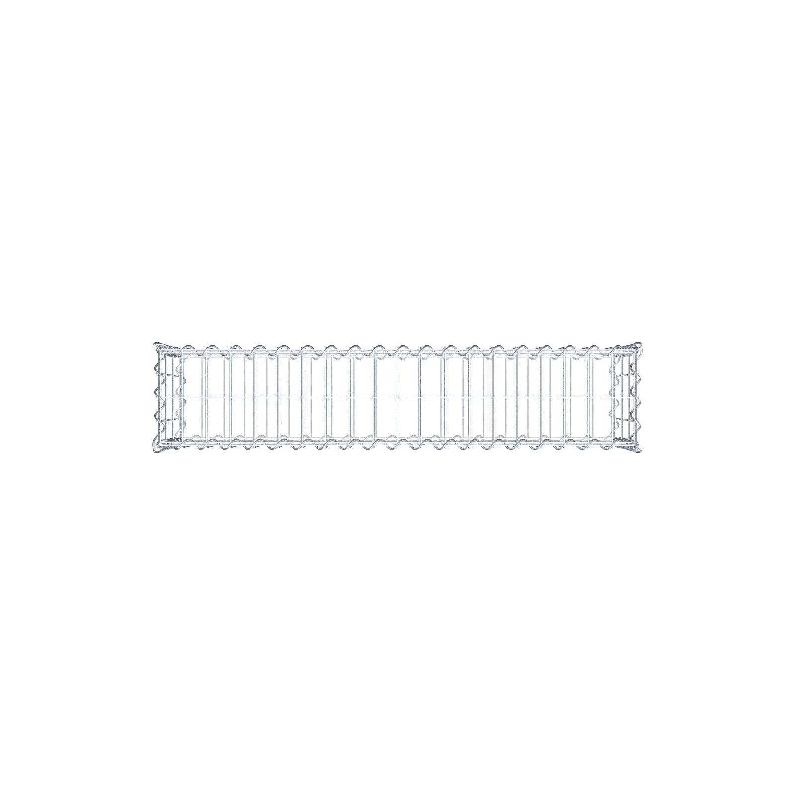 Lot de 2 gabions 100 cm x 30 cm x 20 cm (L x H x P), mailles 5 x 10 cm, spirale