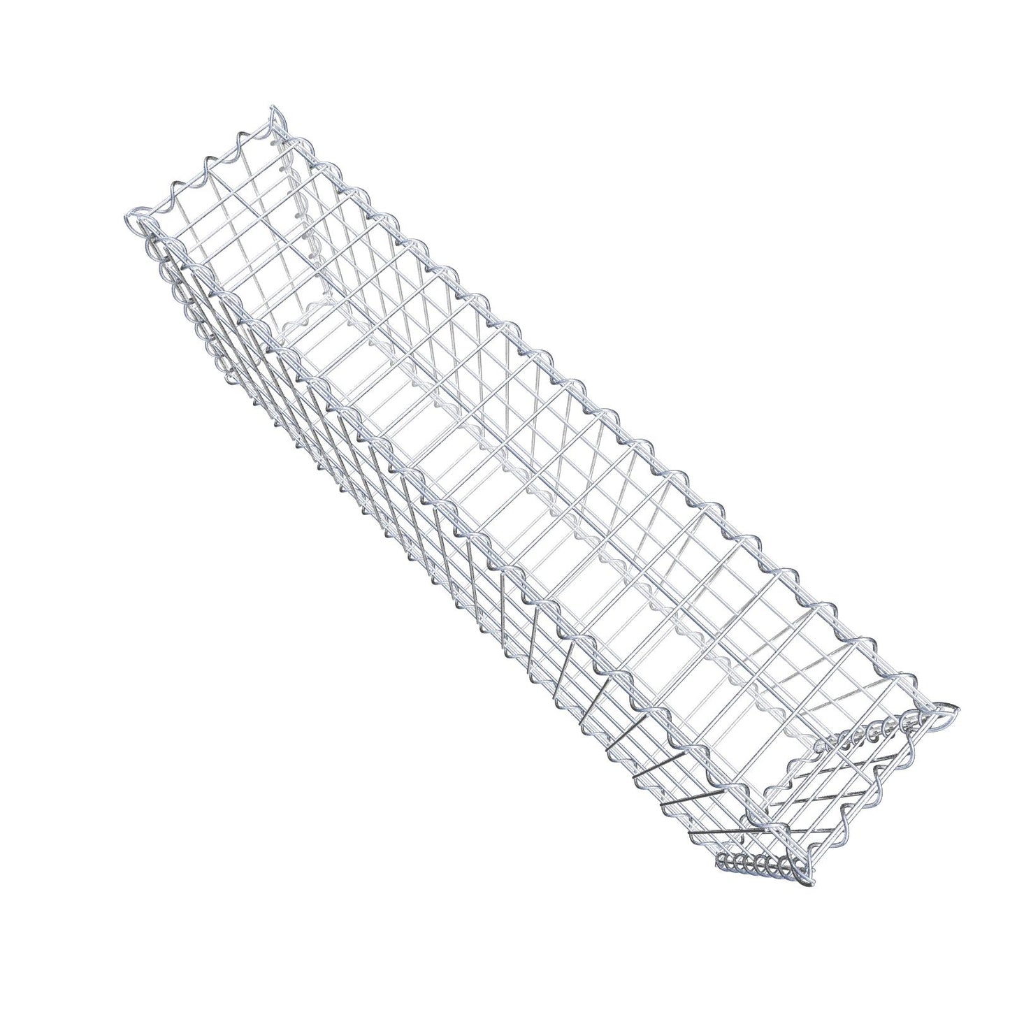 Set of 2 gabions 100 cm x 40 cm x 20 cm (L x H x D), mesh size 5 x 10 cm, spiral