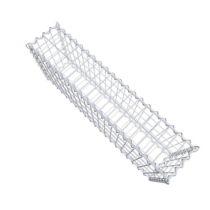 Set of 2 gabions 100 cm x 40 cm x 20 cm (L x H x D), mesh size 5 x 10 cm, spiral