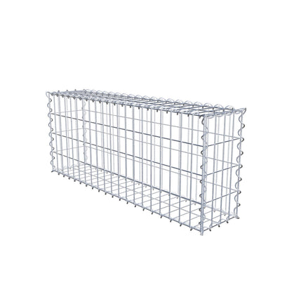 Set of 2 gabions 100 cm x 40 cm x 20 cm (L x H x D), mesh size 5 x 10 cm, spiral