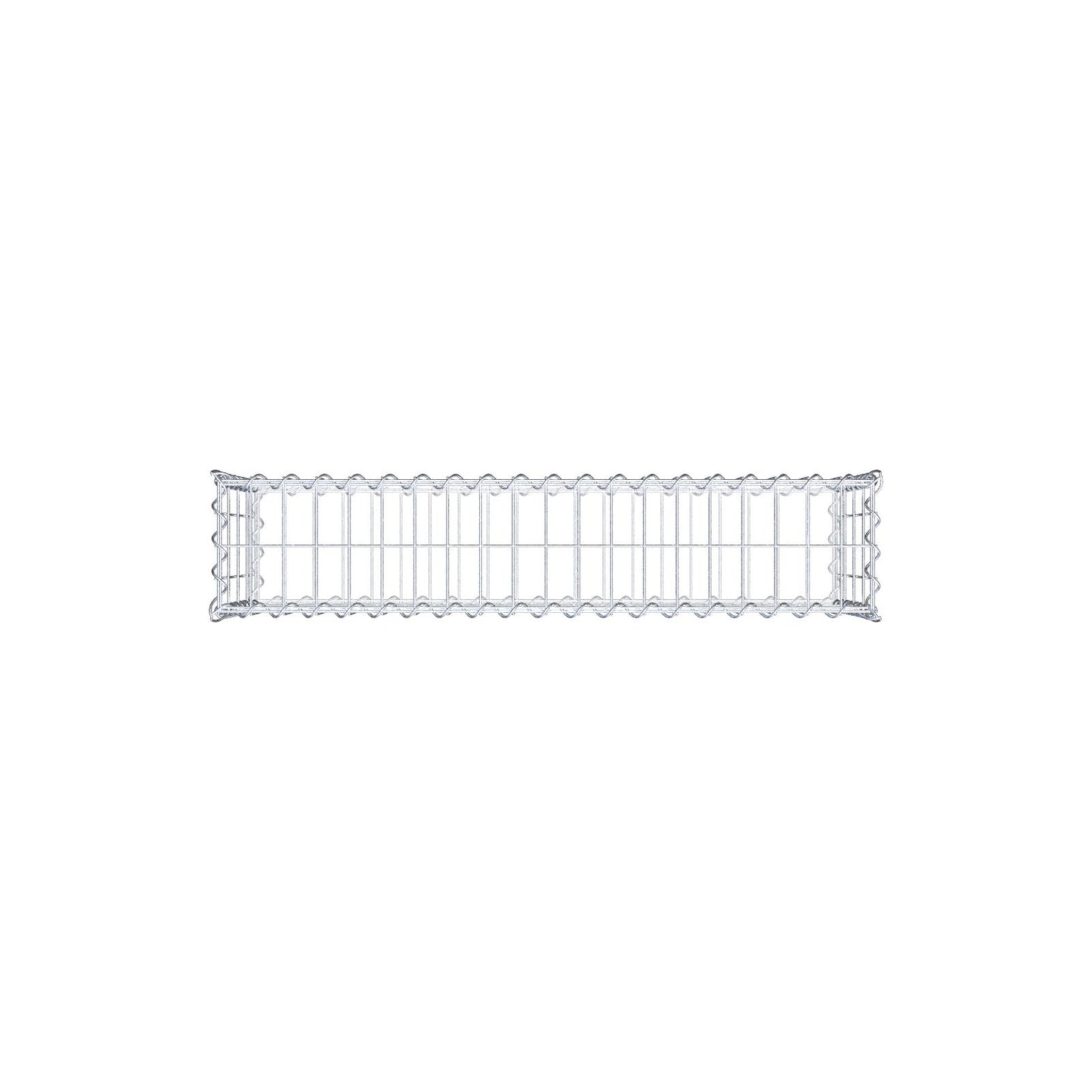 Set of 2 gabions 100 cm x 40 cm x 20 cm (L x H x D), mesh size 5 x 10 cm, spiral