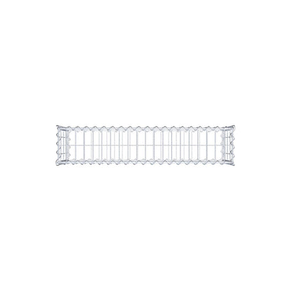 Set of 2 gabions 100 cm x 40 cm x 20 cm (L x H x D), mesh size 5 x 10 cm, spiral