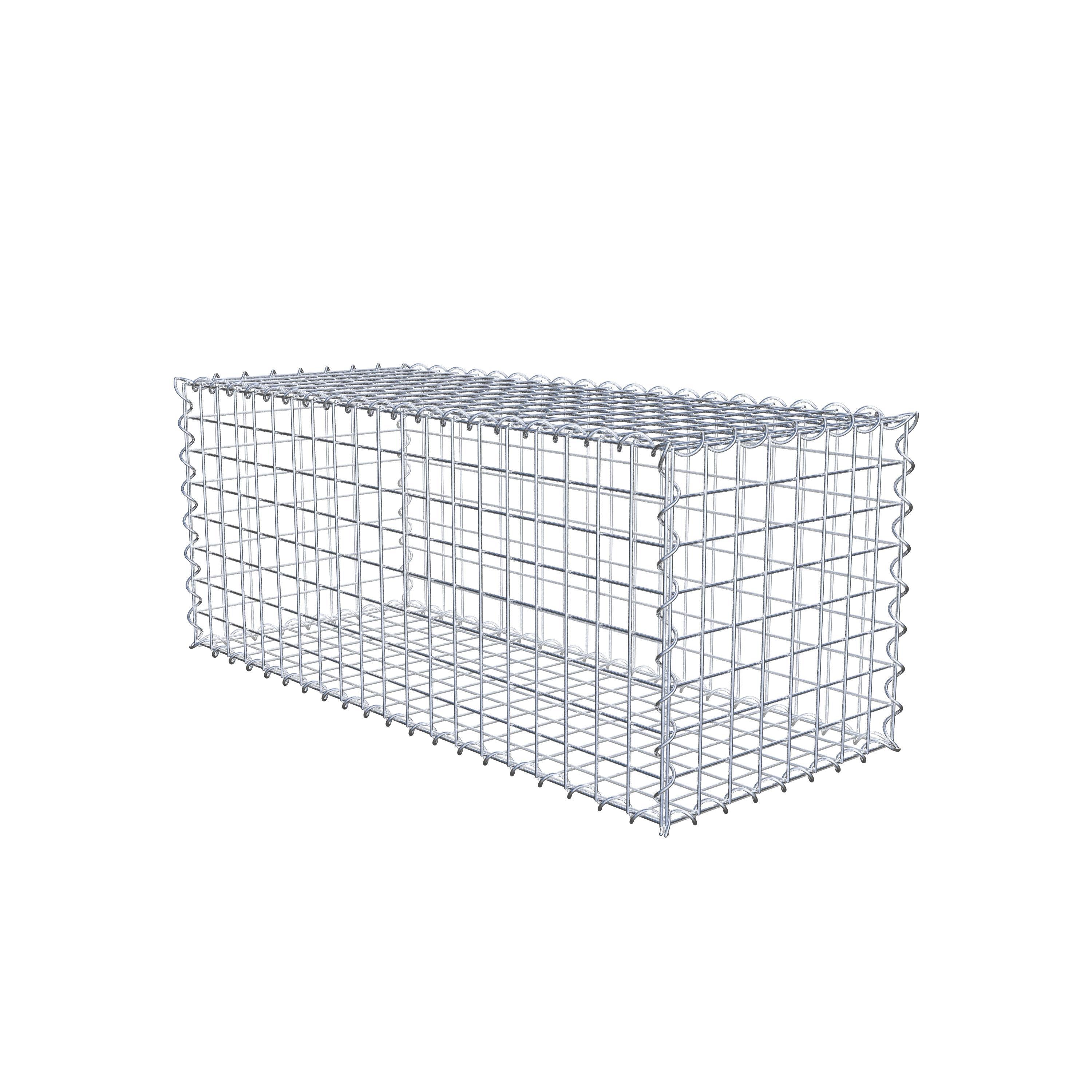 Juego de 2 gaviones de 100 cm x 40 cm x 40 cm (largo x alto x fondo), malla de 5 x 5 cm, en espiral
