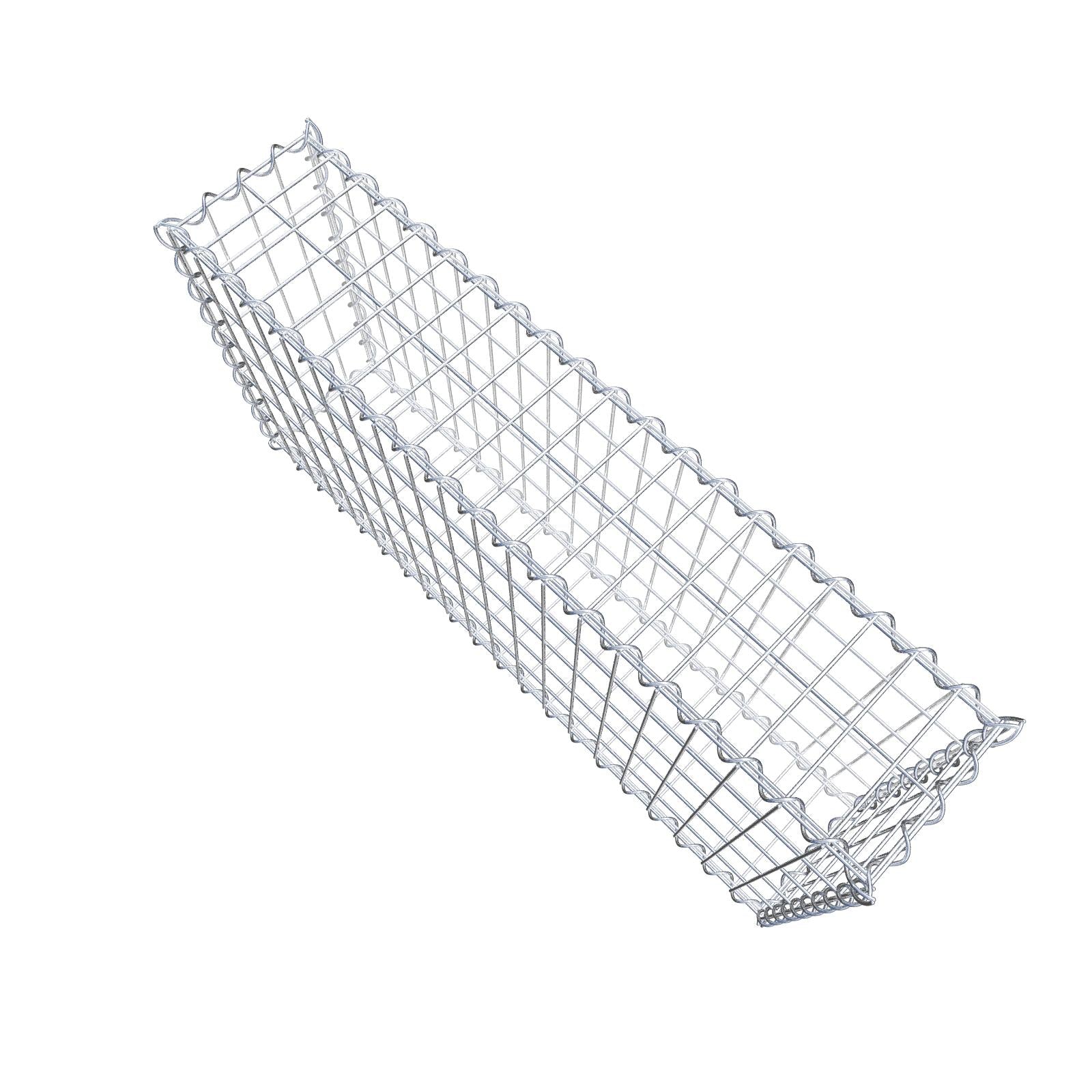 Sats med 2 gabioner 100 cm x 50 cm x 20 cm (L x H x D), maskstorlek 5 x 10 cm, spiral