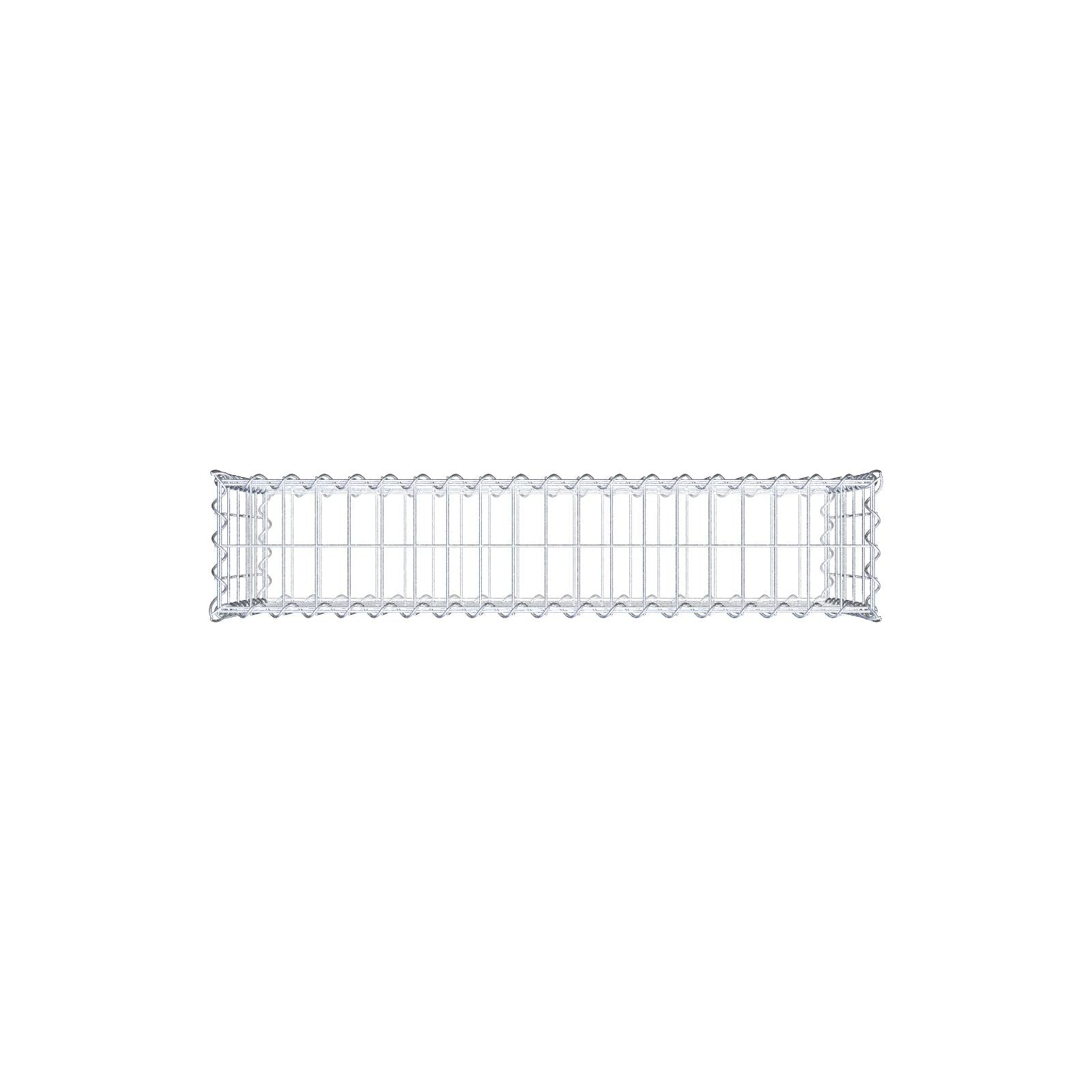 Sats med 2 gabioner 100 cm x 50 cm x 20 cm (L x H x D), maskstorlek 5 x 10 cm, spiral