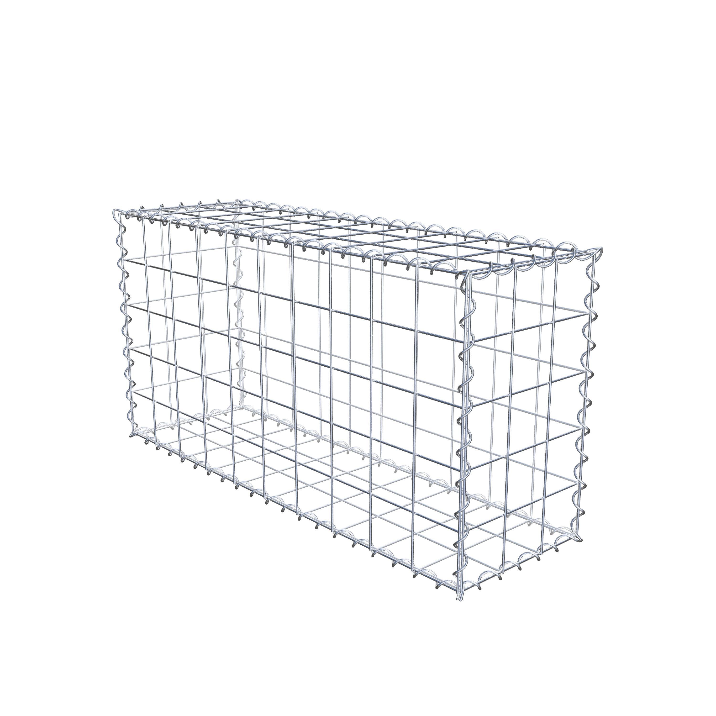 Lot de 2 gabions 100 cm x 50 cm x 30 cm (L x H x P), mailles 10 x 10 cm, spirale