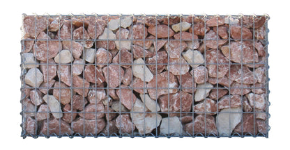 Set of 2 gabions 100 cm x 50 cm x 30 cm (L x H x D), mesh size 5 x 10 cm, spiral