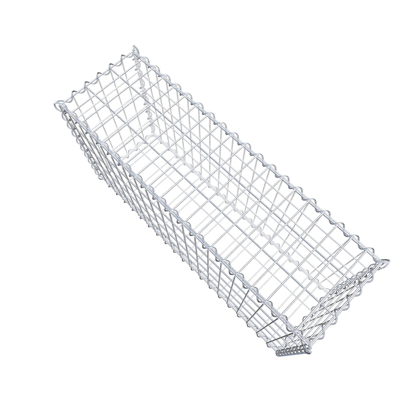 Sats med 2 gabioner 100 cm x 50 cm x 30 cm (L x H x D), maskstorlek 5 x 10 cm, spiral