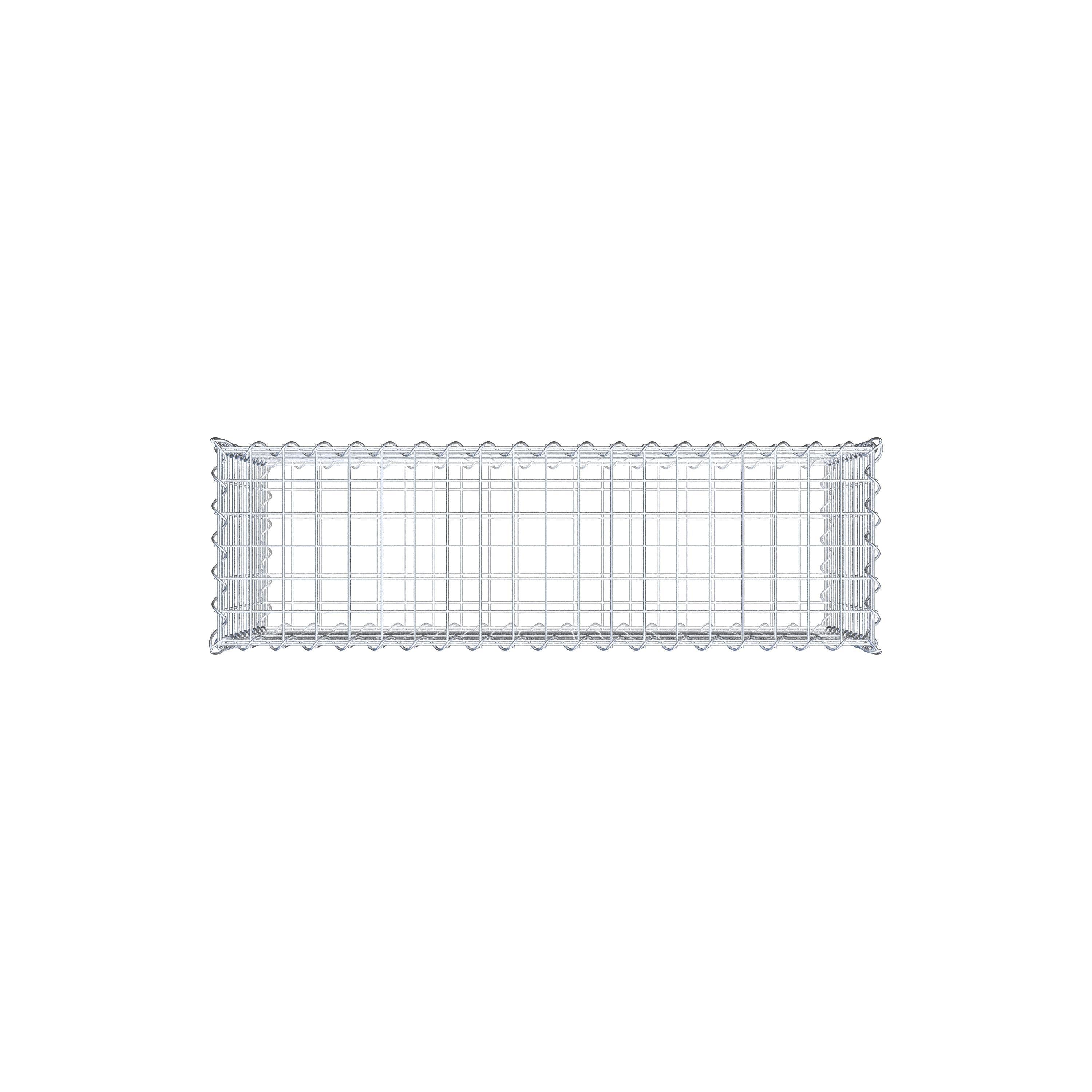 Sats med 2 gabioner 100 cm x 50 cm x 30 cm (L x H x D), maskstorlek 5 x 5 cm, spiral