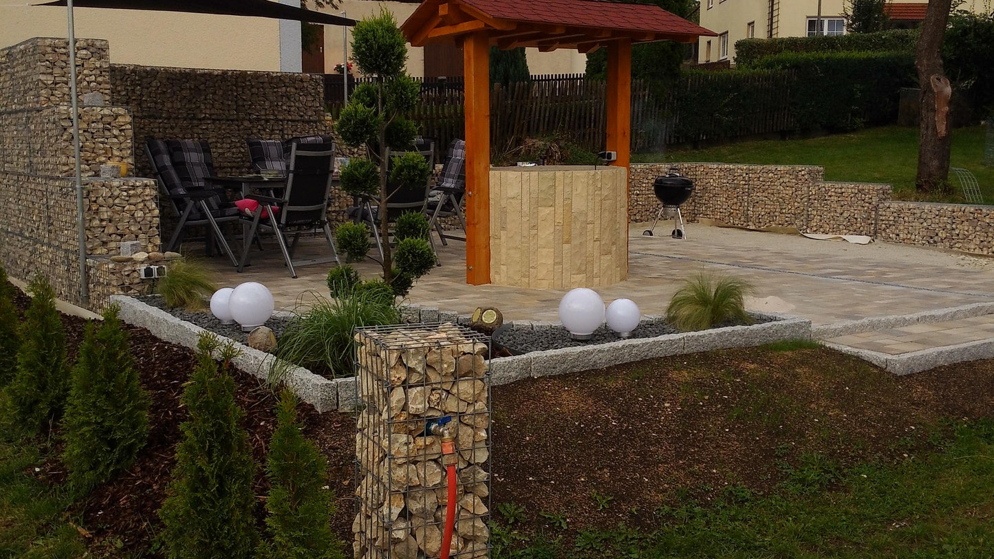 Lot de 2 gabions 100 cm x 50 cm x 50 cm (L x H x P), mailles 5 x 5 cm, spirale