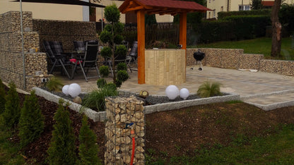 Lot de 2 gabions 100 cm x 50 cm x 50 cm (L x H x P), mailles 5 x 5 cm, spirale