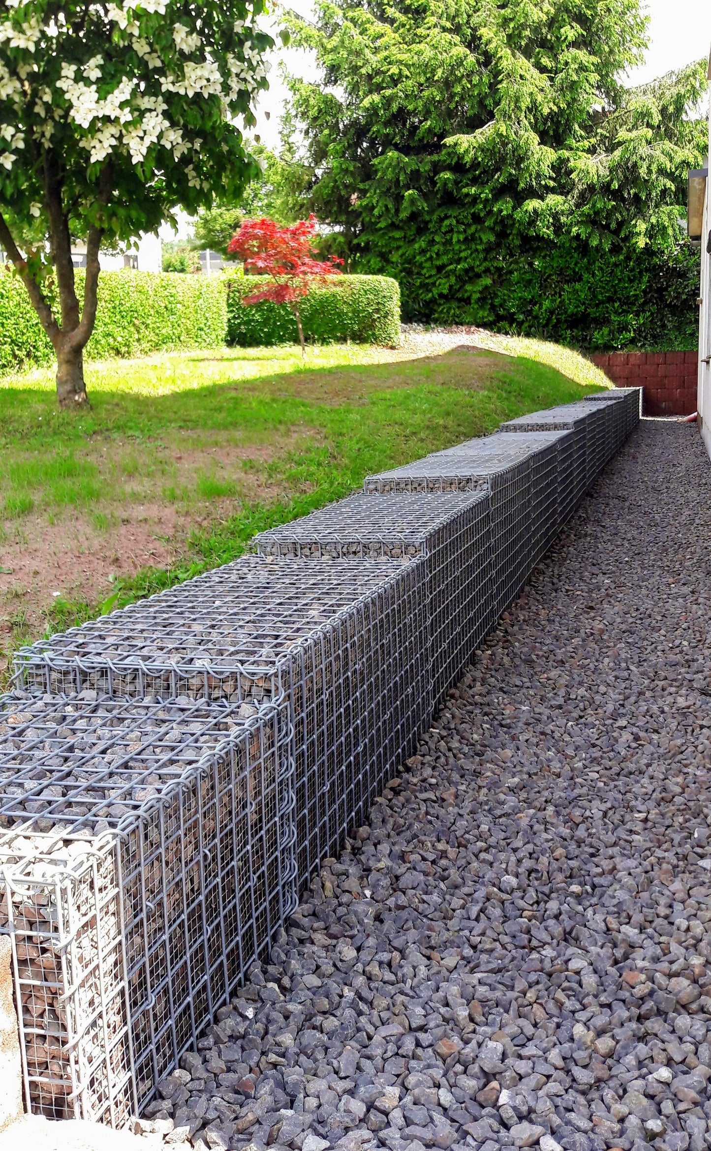 Lot de 2 gabions 100 cm x 50 cm x 50 cm (L x H x P), mailles 5 x 5 cm, spirale