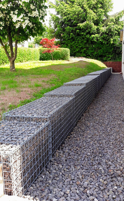 Lot de 2 gabions 100 cm x 50 cm x 50 cm (L x H x P), mailles 5 x 5 cm, spirale
