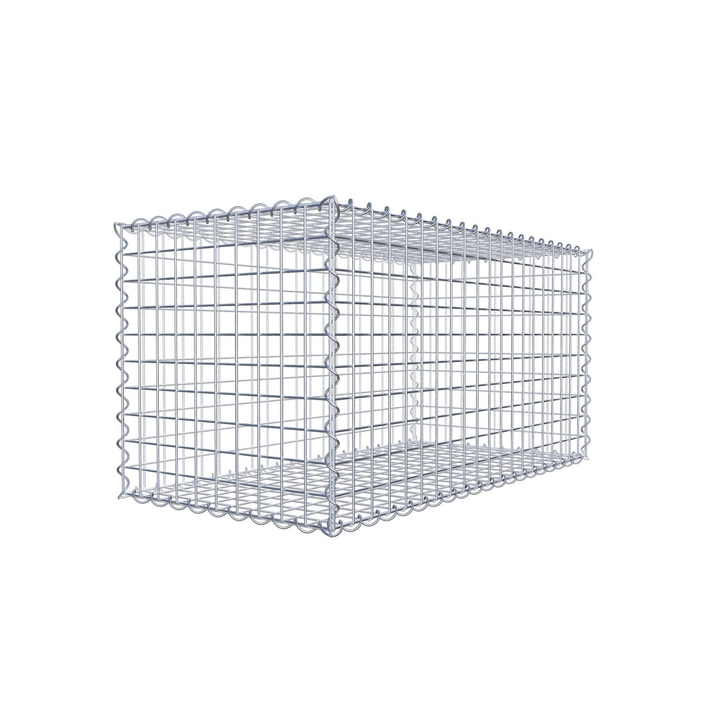 Lot de 2 gabions 100 cm x 50 cm x 50 cm (L x H x P), mailles 5 x 5 cm, spirale
