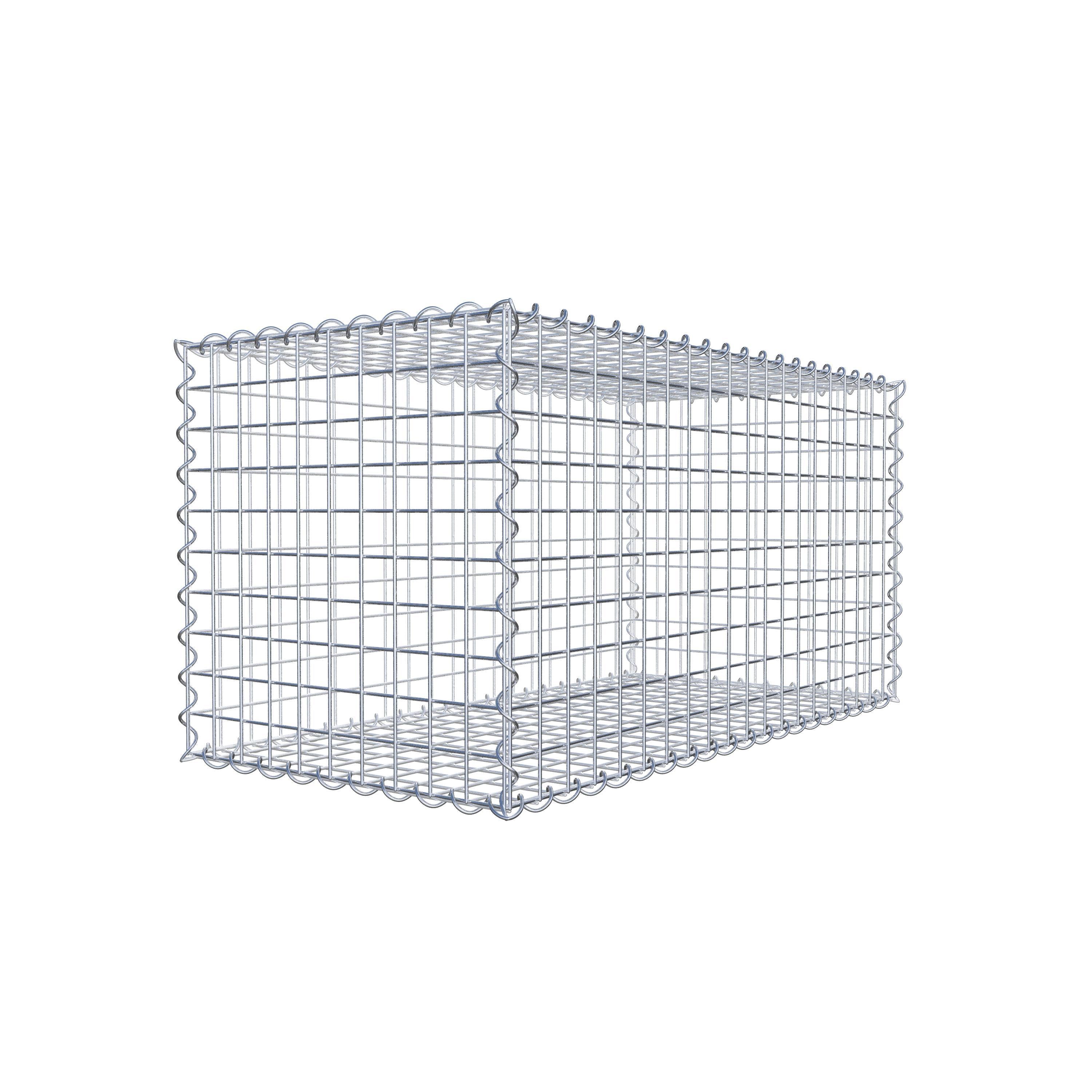 Sats med 2 gabioner 100 cm x 50 cm x 50 cm (L x H x D), maskstorlek 5 x 5 cm, spiral