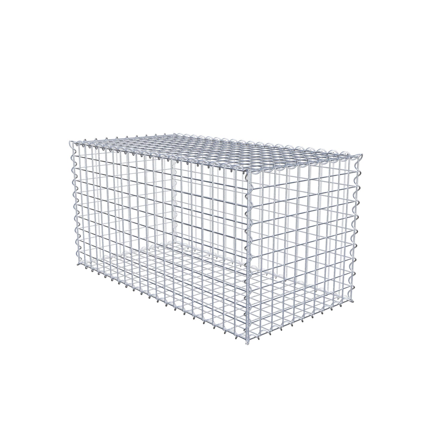Lot de 2 gabions 100 cm x 50 cm x 50 cm (L x H x P), mailles 5 x 5 cm, spirale
