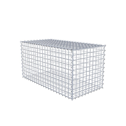 Lot de 2 gabions 100 cm x 50 cm x 50 cm (L x H x P), mailles 5 x 5 cm, spirale