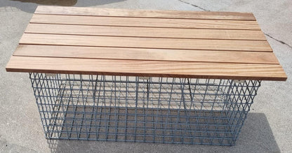 Cumaru tuinbank 102 x 45 x 52 cm, MW 5 x 5 cm, thermisch verzinkt