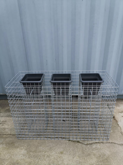 Colonne de fleurs 3 places, hauteur 82 cm surface de base 127 x 52 cm MW 5 x 5 cm, galvanisé à chaud, pot inclus