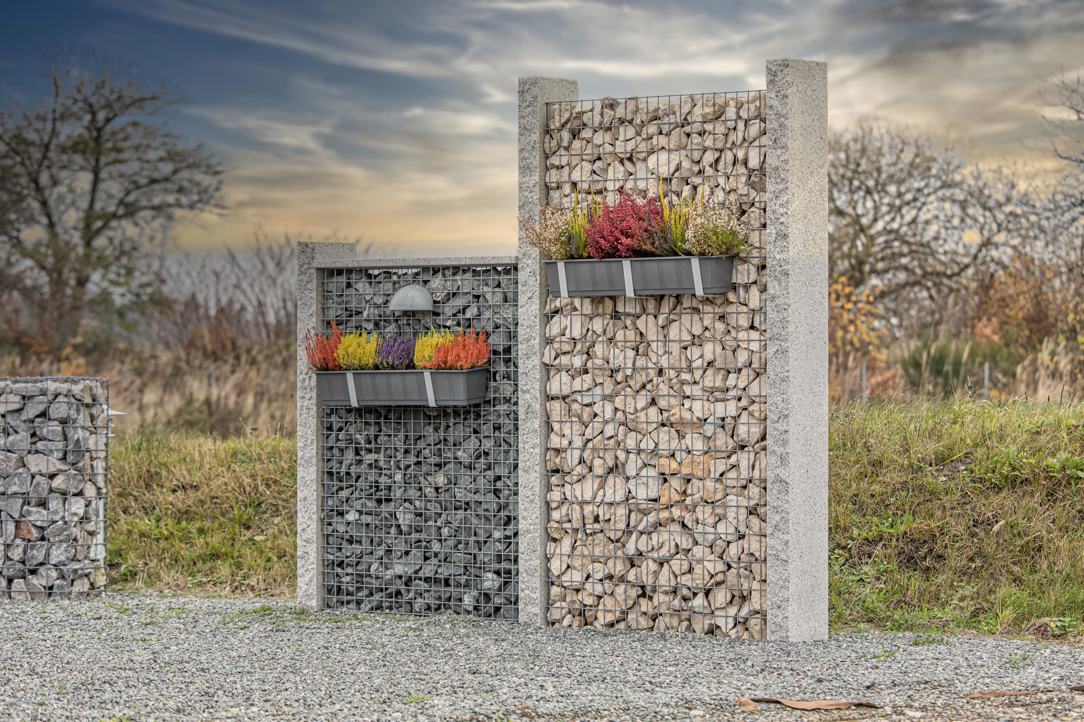 Gabion hegn efter mål - maskestørrelse 5x10cm