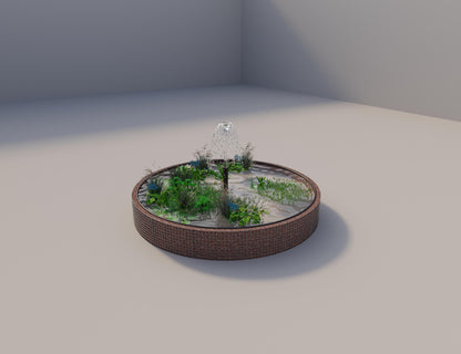 Gabion raised pond round, outer diameter 352 cm, height 50 cm, mesh size 5 x 5 cm, wall thickness 15 cm