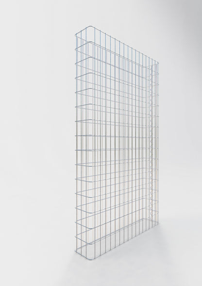 Gabionstängsel längd 87 cm, höjd 180 cm, djup 17 cm, maskstorlek 5 x 10 cm