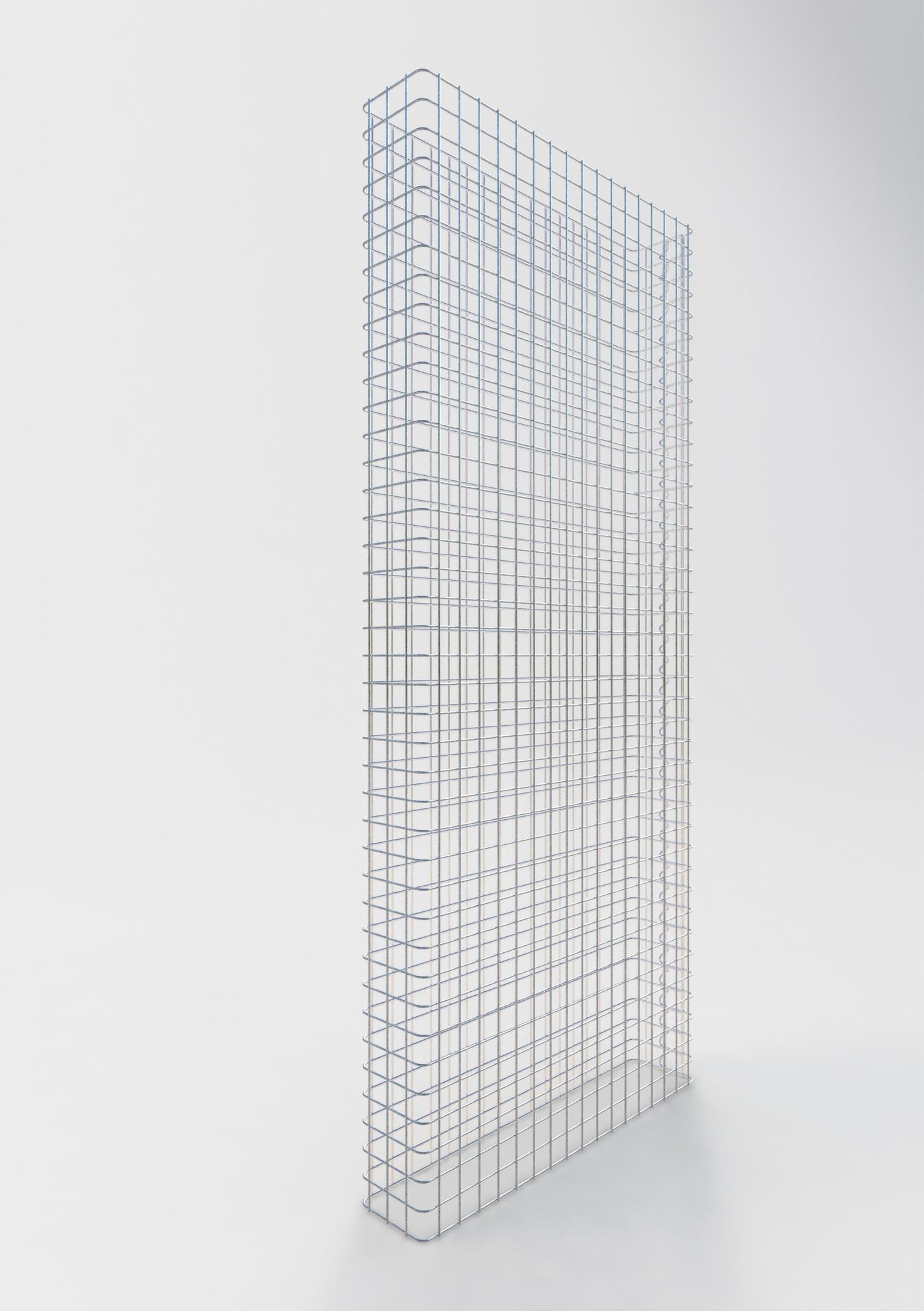 Gabion hegn længde 87 cm, højde 180 cm, dybde 17 cm, maskestørrelse 5 x 5 cm