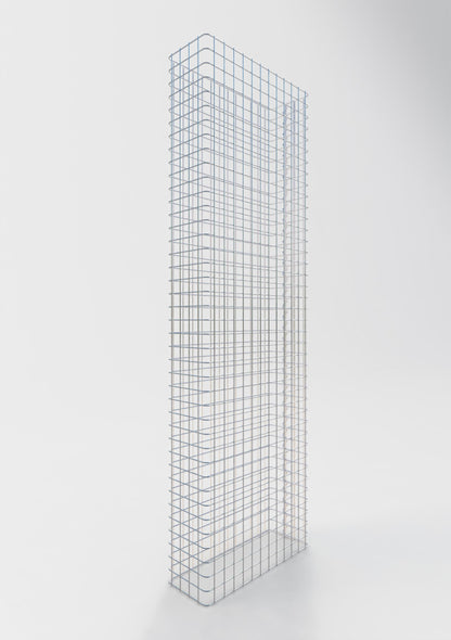 Gabionstängsel längd 62 cm, höjd 200 cm, djup 22 cm, maskstorlek 5 x 5 cm