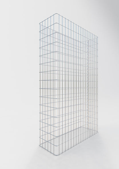 Clôture en gabion Longueur 92 cm, hauteur 200 cm, profondeur 32 cm, mailles 5 x 10 cm