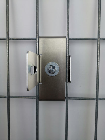 Agrafe avec support de clôture maille 5 x 10 cm, aluminium