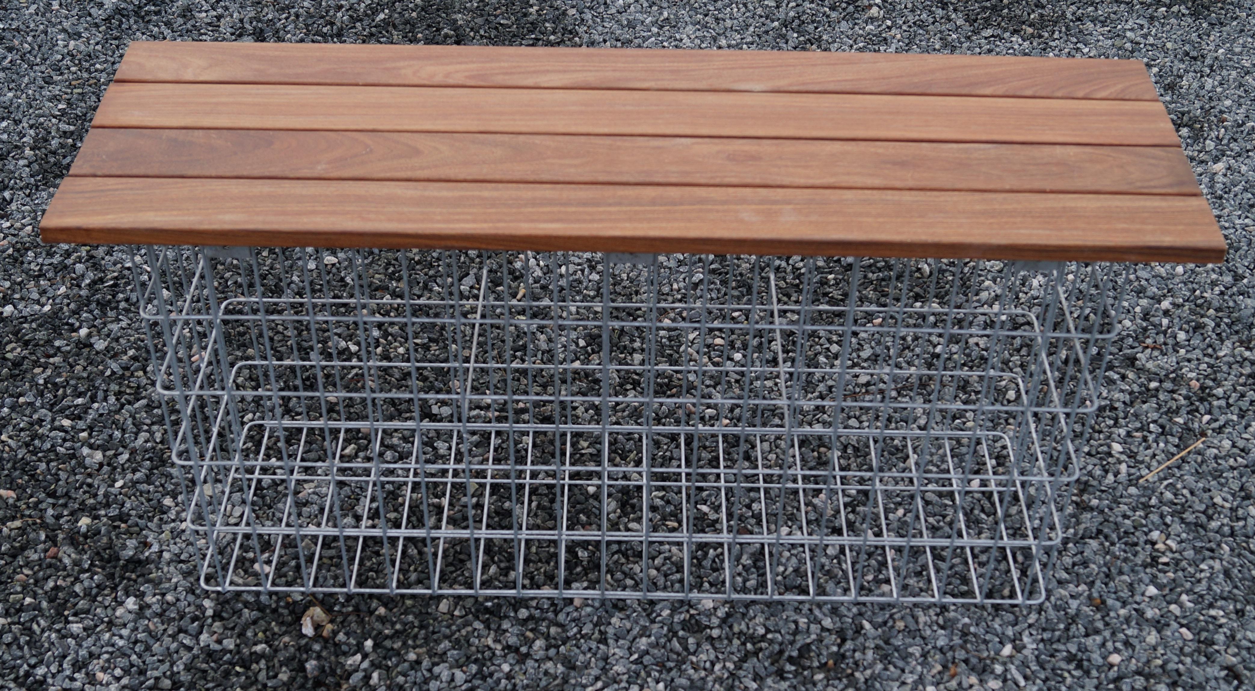 Garden bench 102 x 50 x 32 cm CUMARU MW 5 x 10 cm, hot-dip galvanized