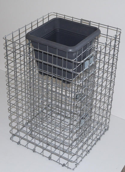 Colonne de fleurs hauteur 60 cm surface de base 42 x 42 cm MW 5 x 5 cm, galvanisé y compris pot