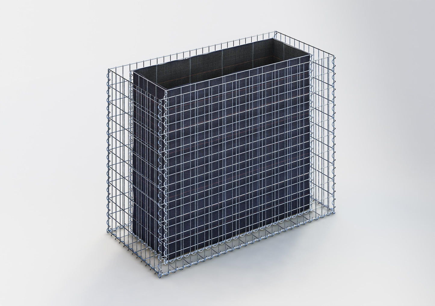 Raised bed square 130 cm x 100 cm x 60 cm (L x H x D), mesh size 5 x 10 cm, wall thickness 10 cm