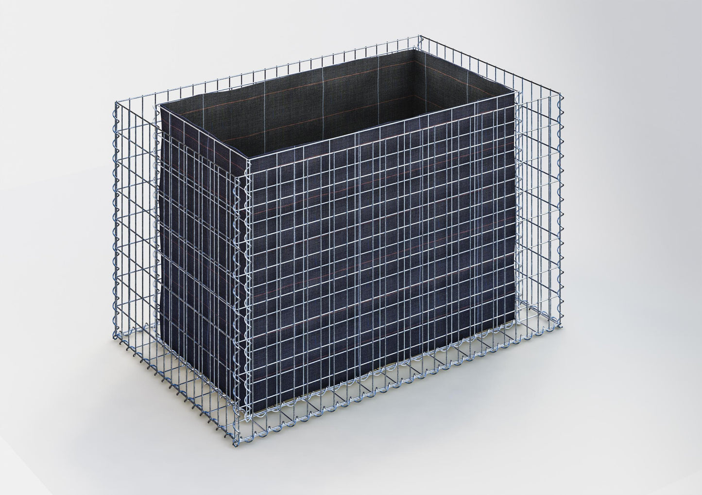 Højbed firkantet 130 cm x 80 cm x 80 cm (L x H x D), maskestørrelse 5 x 10 cm, vægtykkelse 10 cm