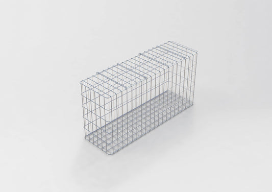 Gabion galvanisé à chaud 102 cm x 52 cm x 32 cm, mailles 5 cm x 10 cm, entièrement soudé