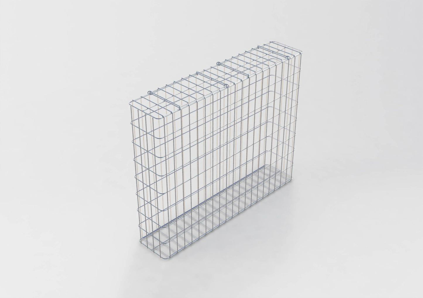 Varmförzinkad gabion 102 cm x 82 cm x 22 cm, maskstorlek 5 cm x 10 cm, helsvetsad