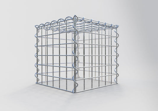 Opvokset gabion type 3 30 cm x 30 cm x 30 cm (L x H x D), maskestørrelse 5 cm x 5 cm, spiral