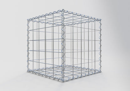 Gavión 50 cm x 50 cm x 50 cm (largo x alto x profundidad), tamaño de malla 10 cm x 10 cm, espiral